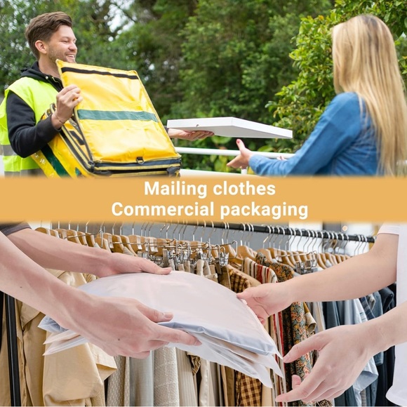 50ct  ASSORTED USED POLY SHIRT BAGS - Picture 9 of 11